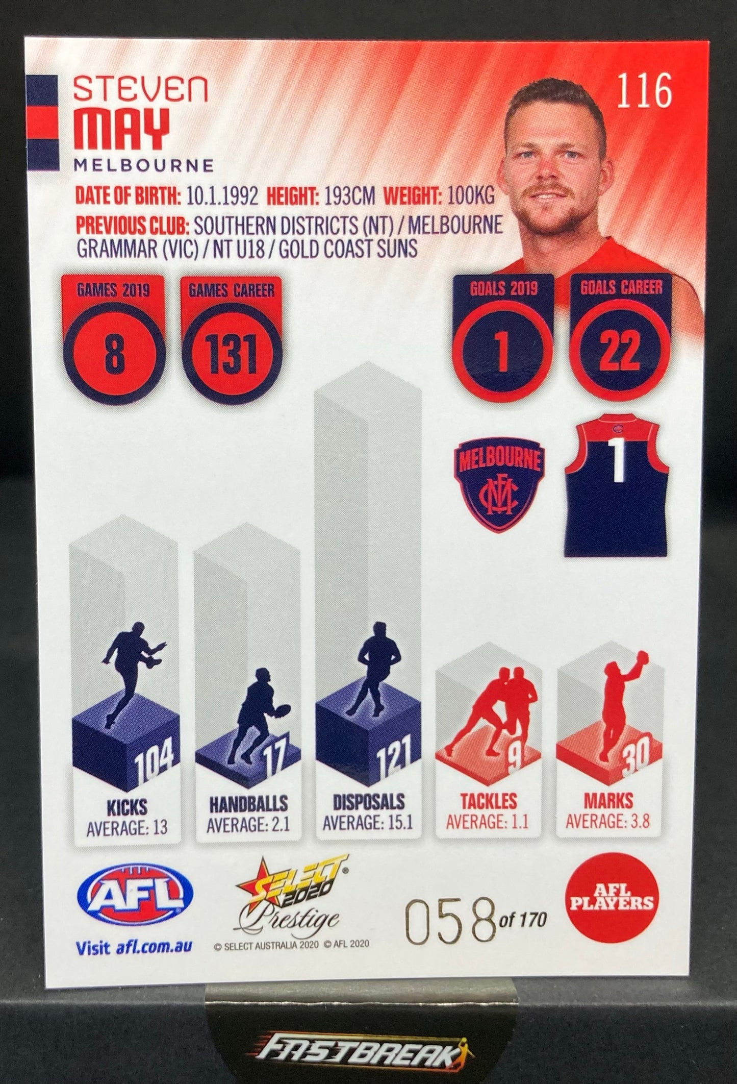 Steven May - Melbourne - 2020 - FS Prestige - Red Paralell - 58/170