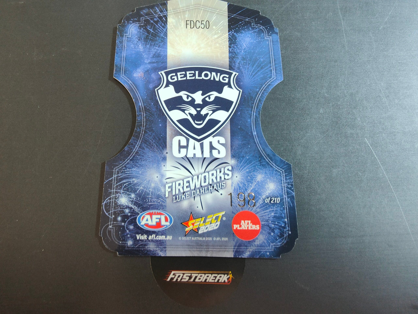 Luke Dahlhaus - Geelong - 2020 - Footy Stars - Fireworks - 198/210