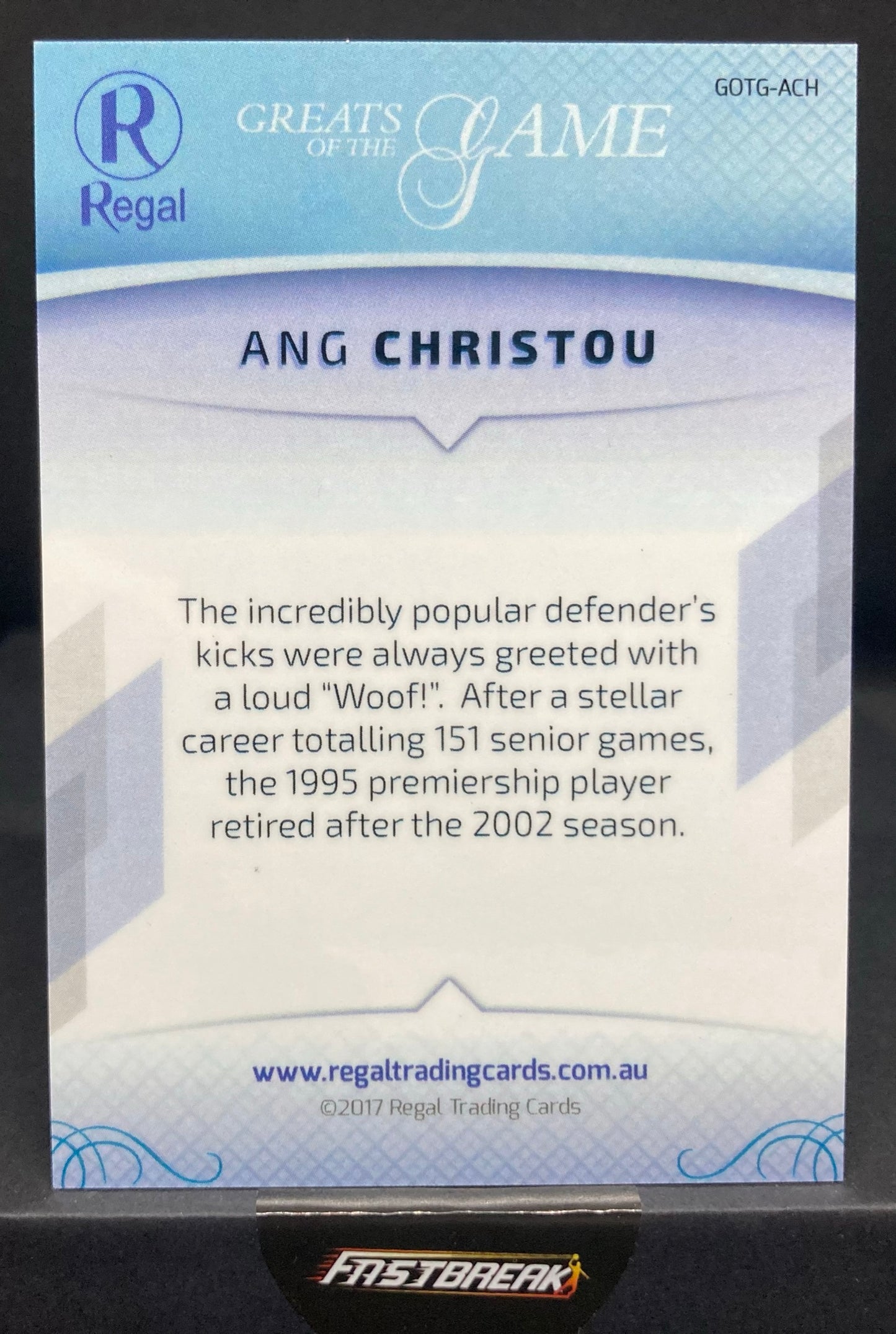 Ang Christou - Carlton - 2017 - Greats Of The Game - Base -