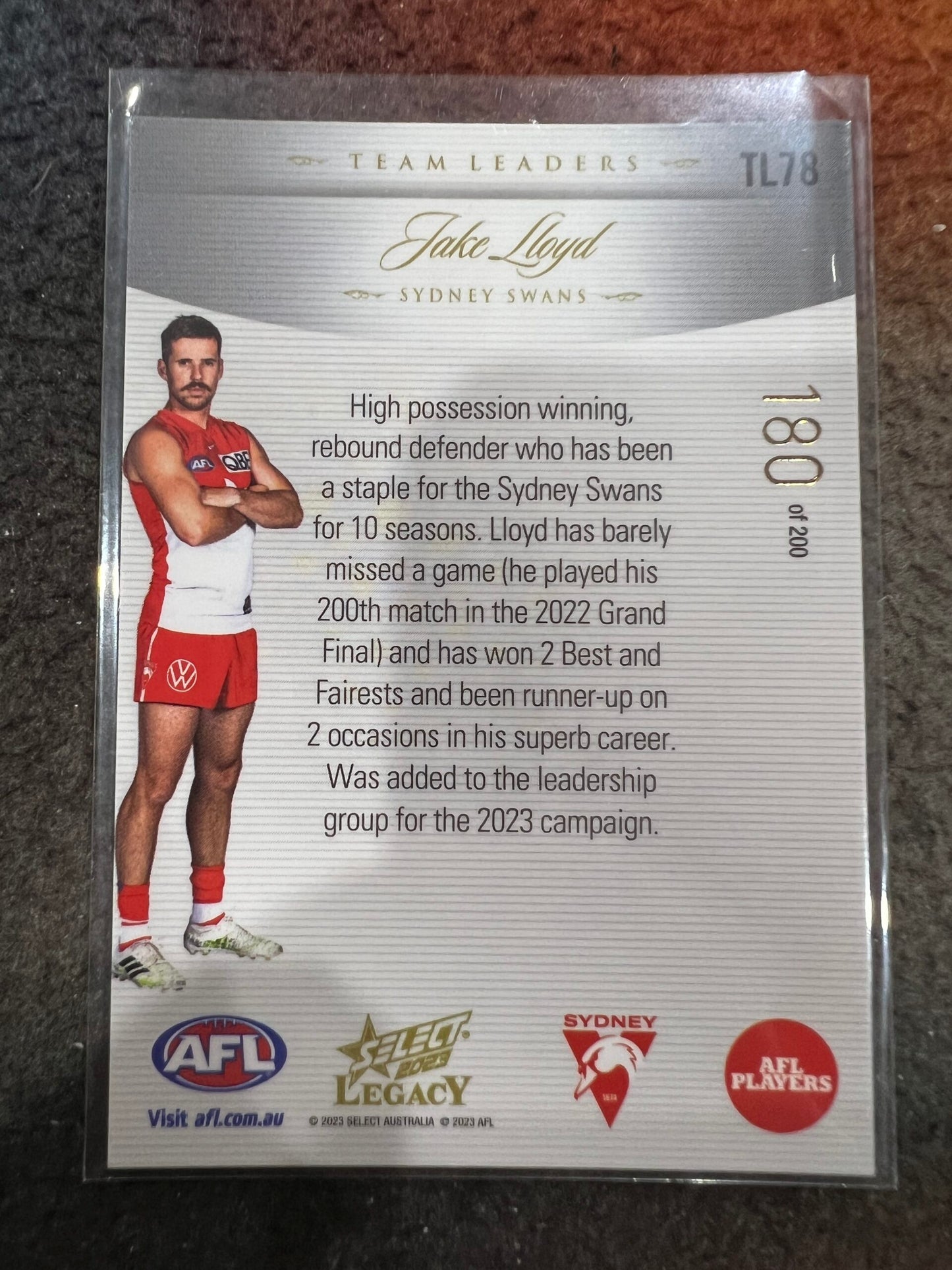 Jake Lloyd - Sydney - 2023 - Legacy - Team Leaders - 180/200