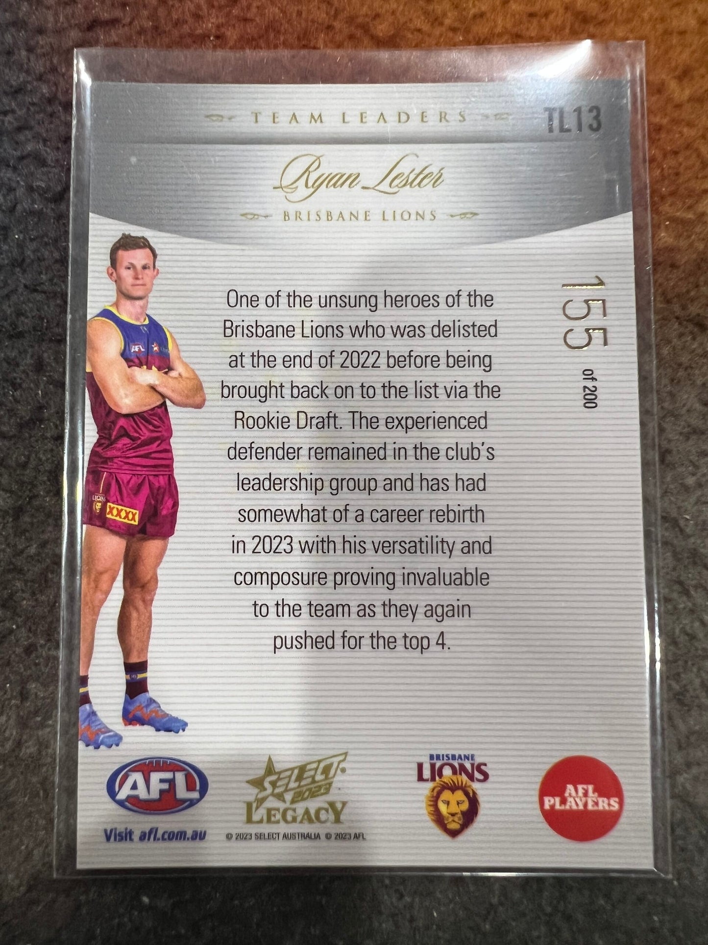 Ryan Lester - Brisbane - 2023 - Legacy - Team Leaders - 155/200