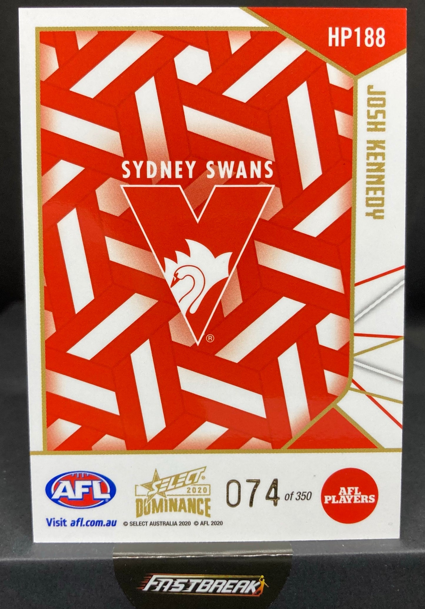 Josh Kennedy - Sydney - 2020 - Dominance - Holofoil - 074/350
