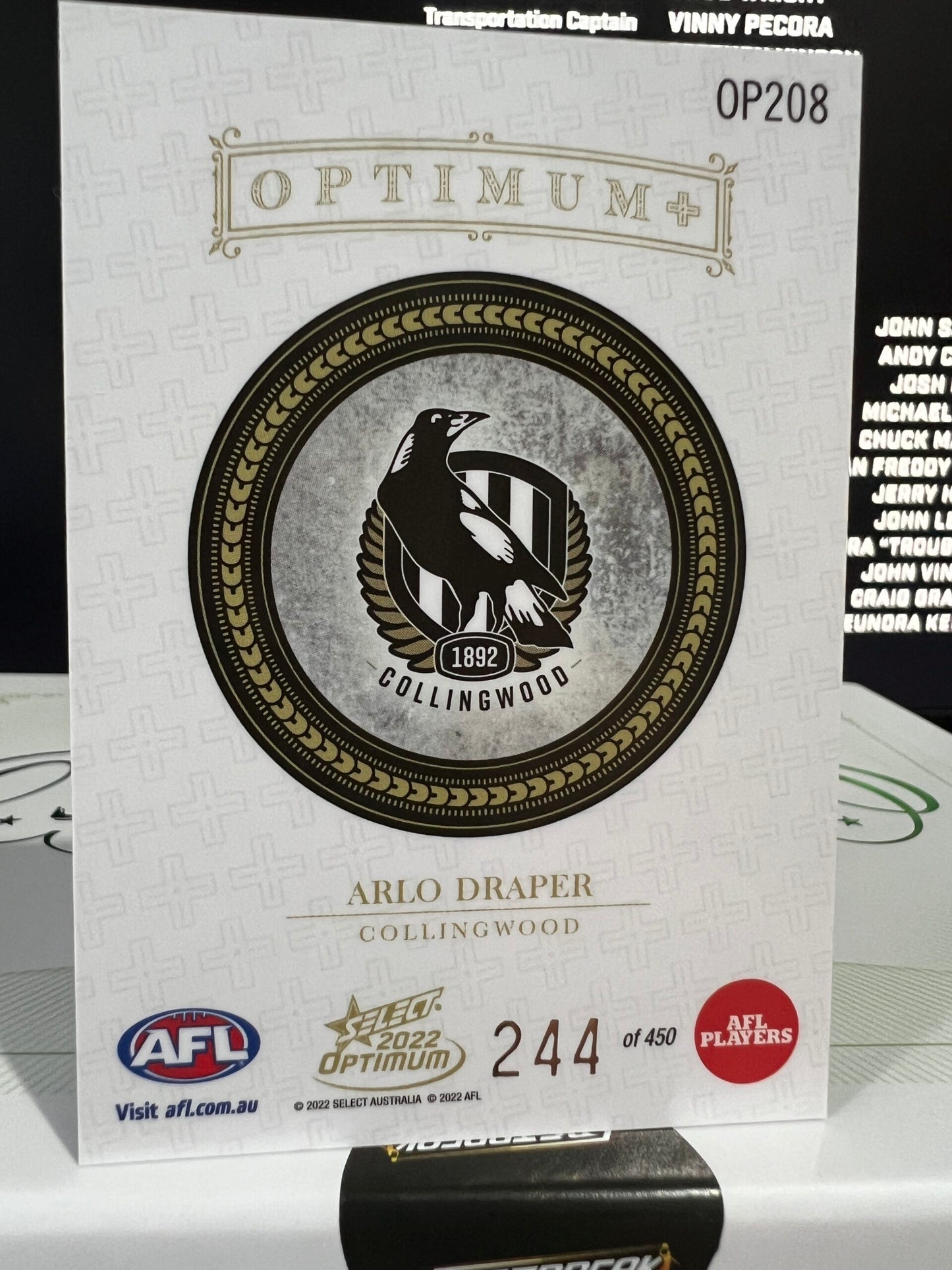 Arlo Draper - Collingwood - 2022 - Optimum - Optimum + - 244/450