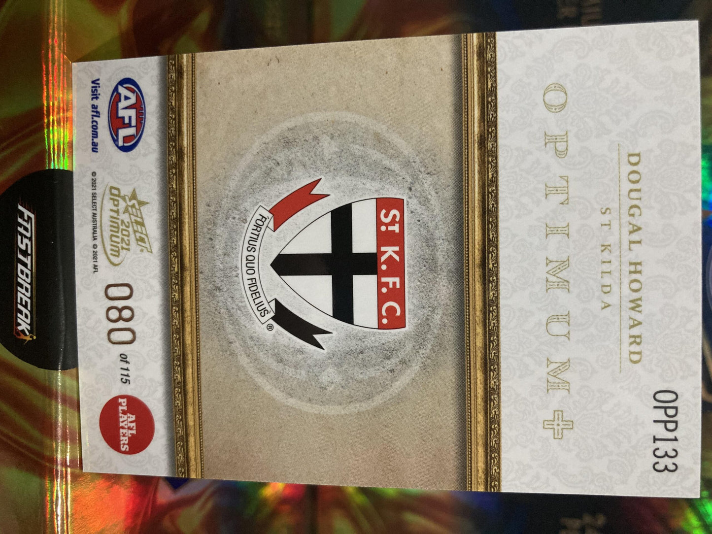 Dougal Howard - St Kilda - 2021 - Optimum - Optimum + - 80/115