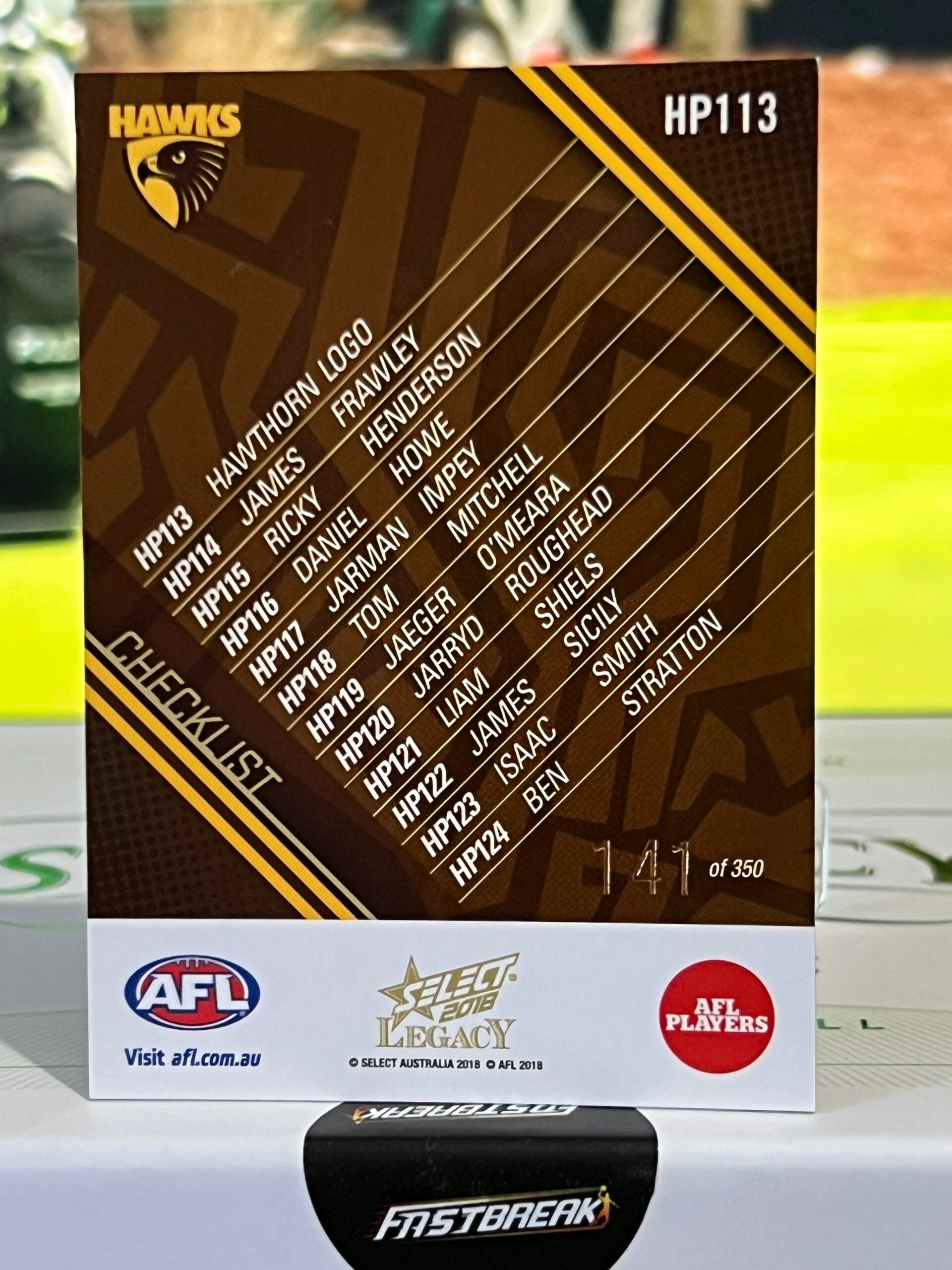 Header - Hawthorn - 2018 - Legacy - Holographic Paralell - 141/350