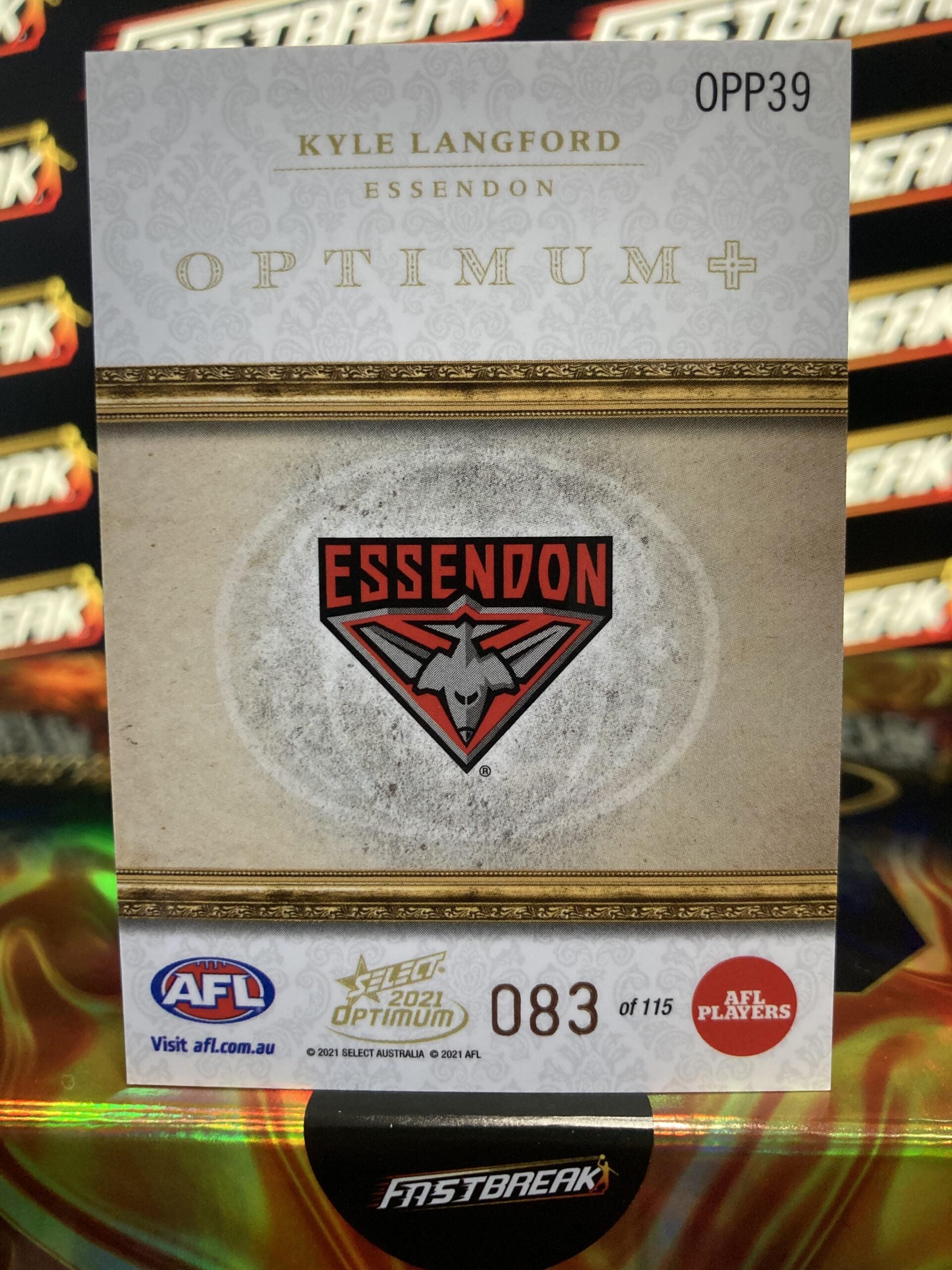 Kyle Langford - Essendon - 2021 - Optimum - Optimum + Paralell - 83/115