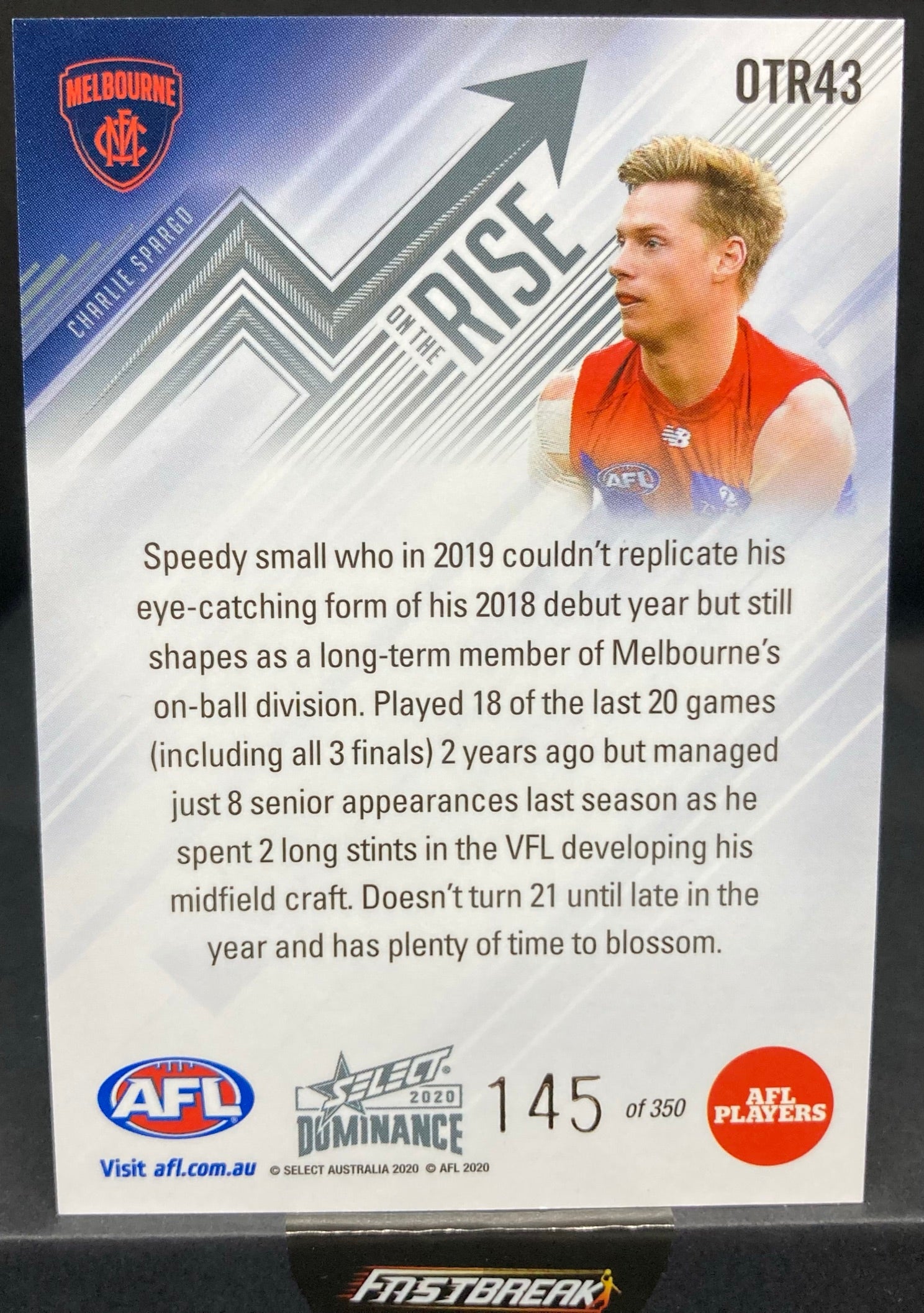Charlie Spargo - Melbourne - 2020 - Dominance - On The Rise - 145/350