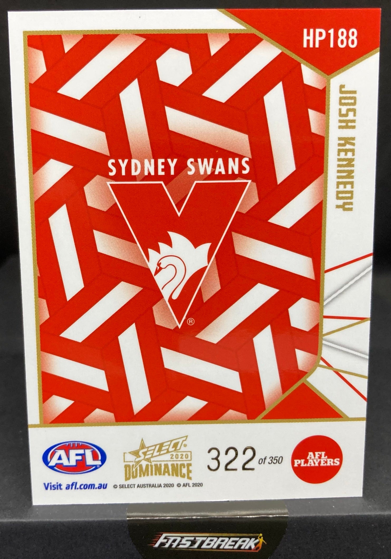 Josh Kennedy - Sydney - 2020 - Dominance - Holofoil - 322/350