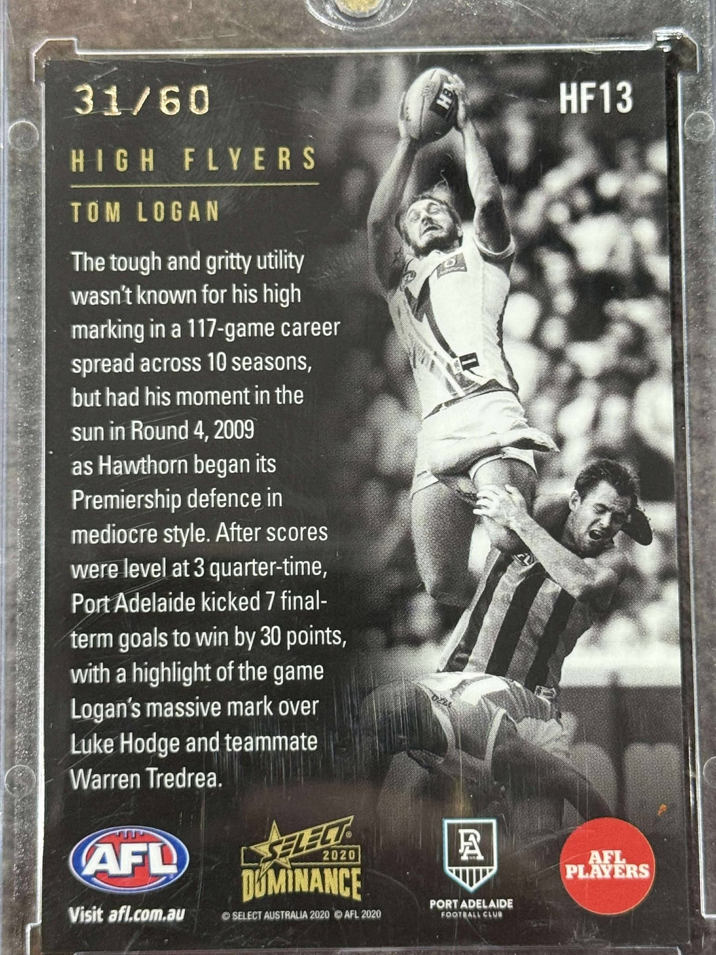 Tom Logan Port Adelaide 2020 Dominance High Flyers 31/60