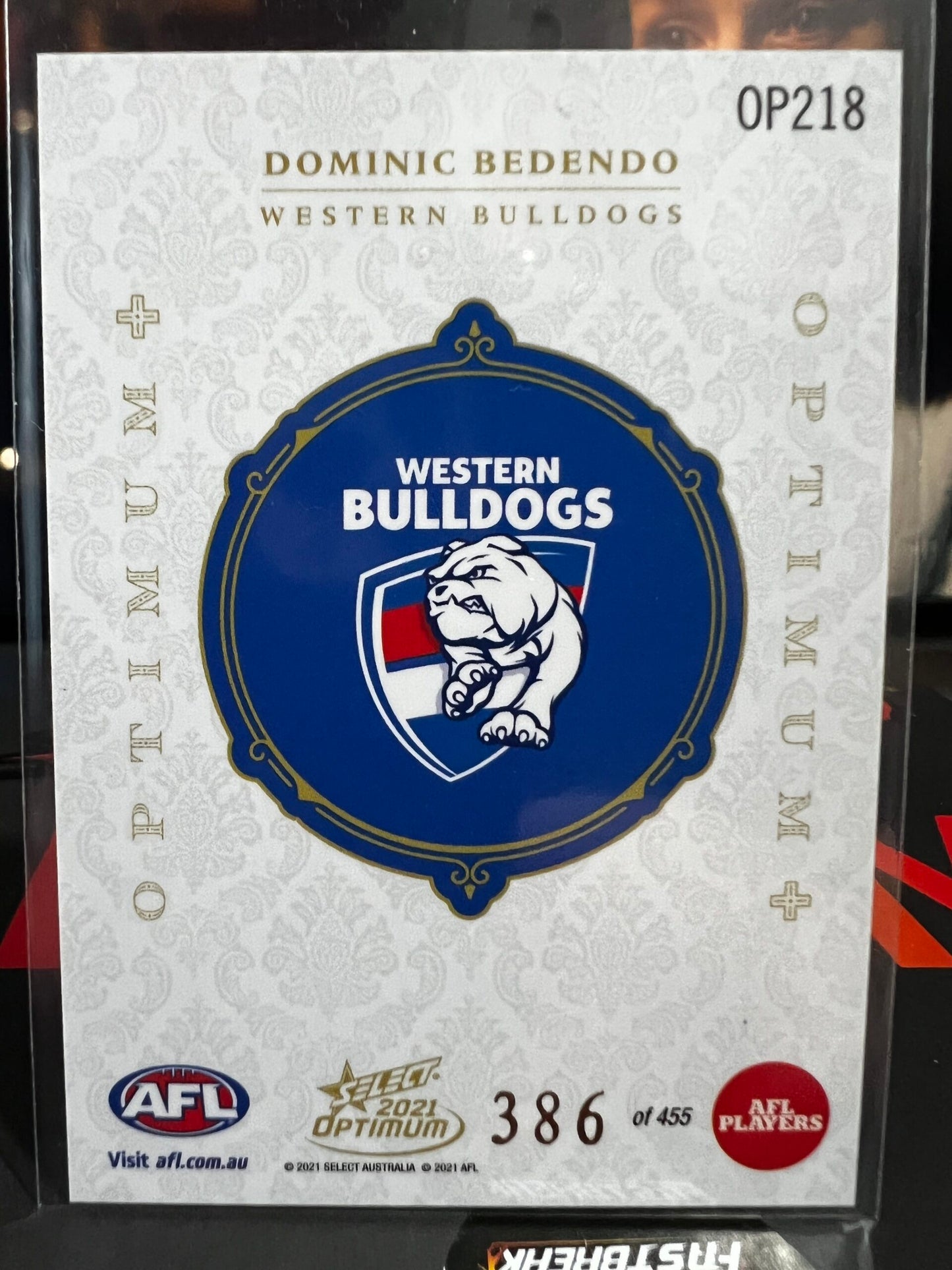 Dominic Bedendo - Western Bulldogs - 2021 - Optimum - Optimum RC + - 386/455