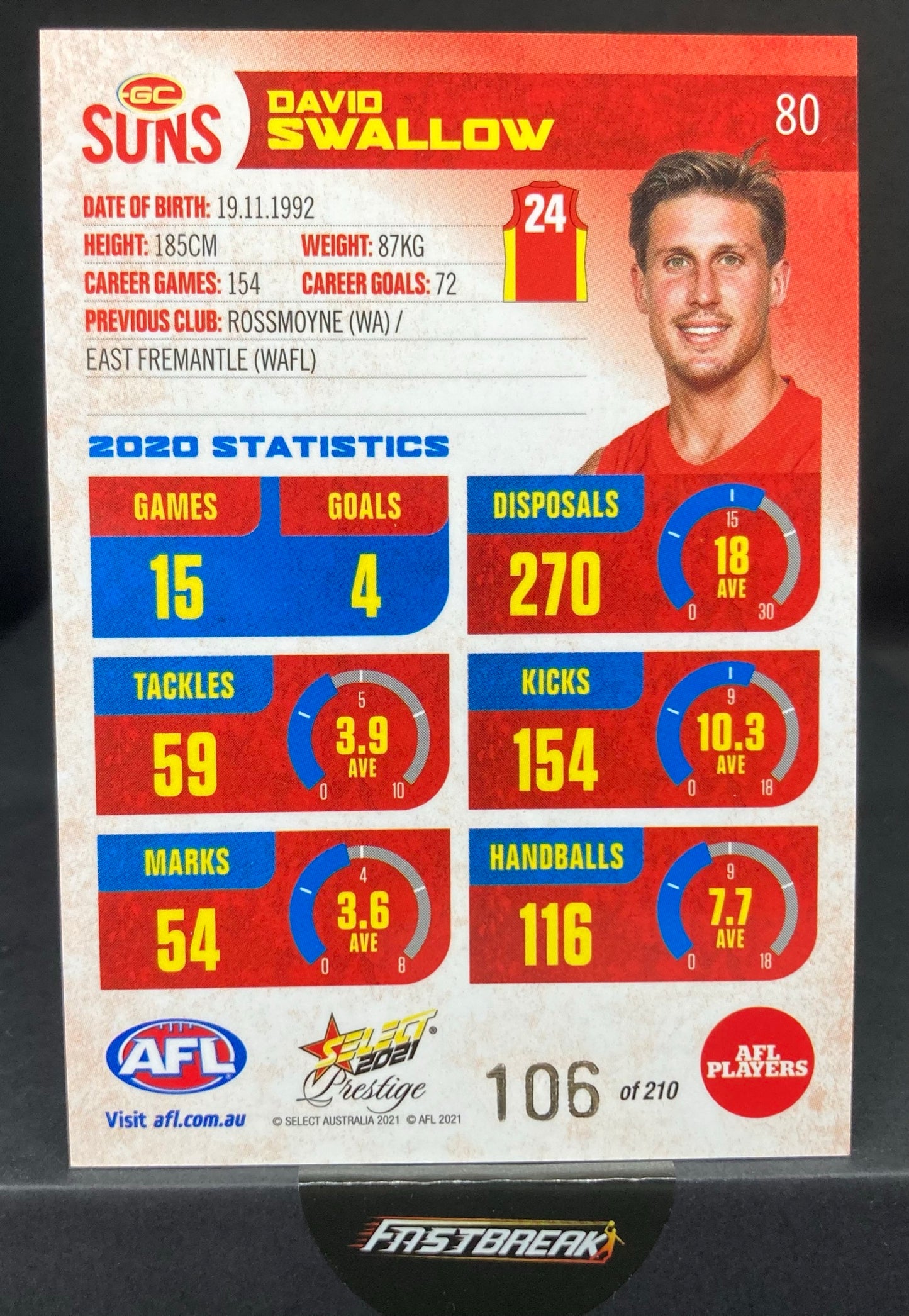 David Swallow - Gold Coast - 2021 - FS Prestige - Red Paralell - 106/210