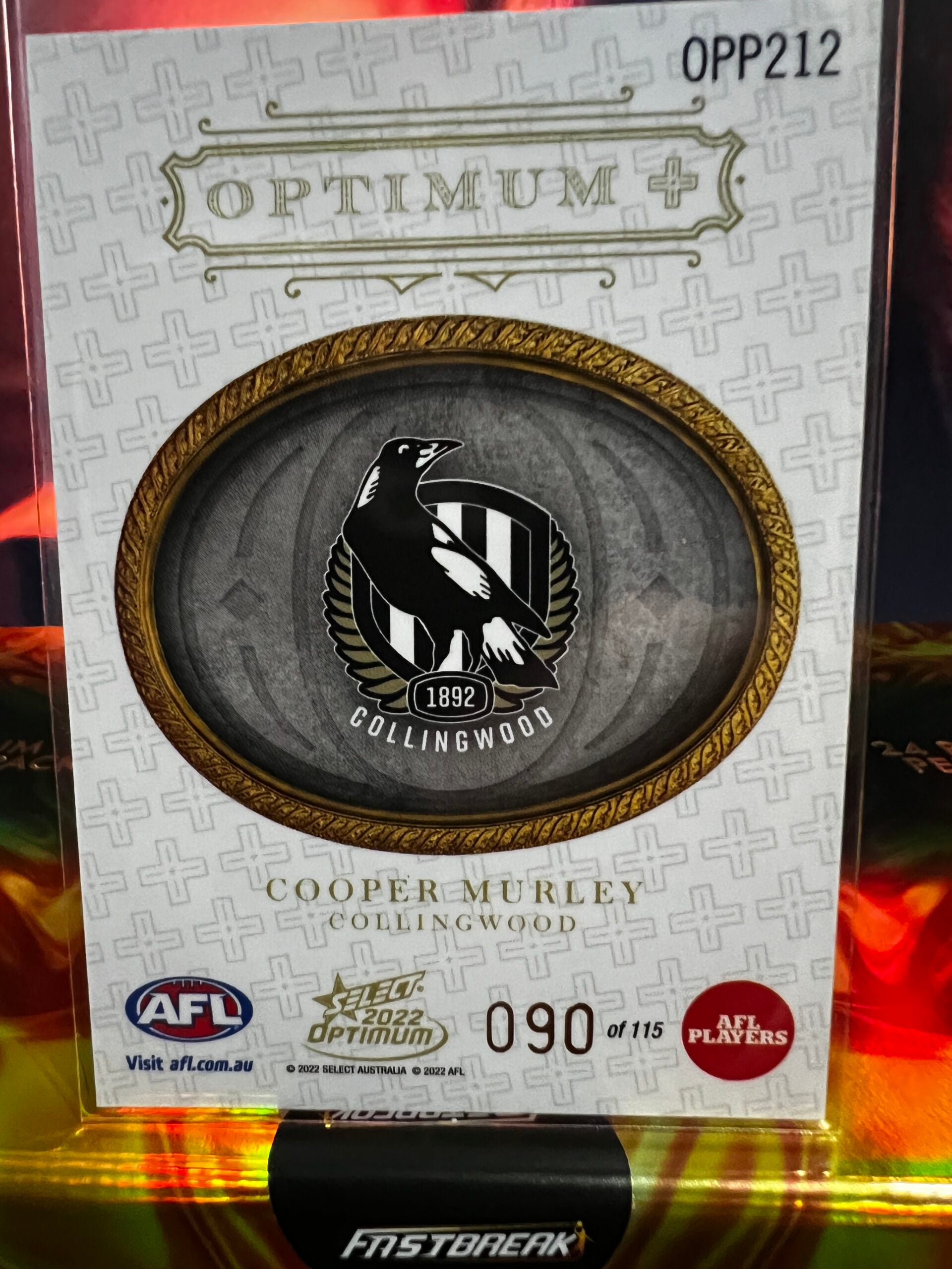 Cooper Murley Collingwood 2022 Optimum Optimum Plus Parallel Rookie RC 90/115