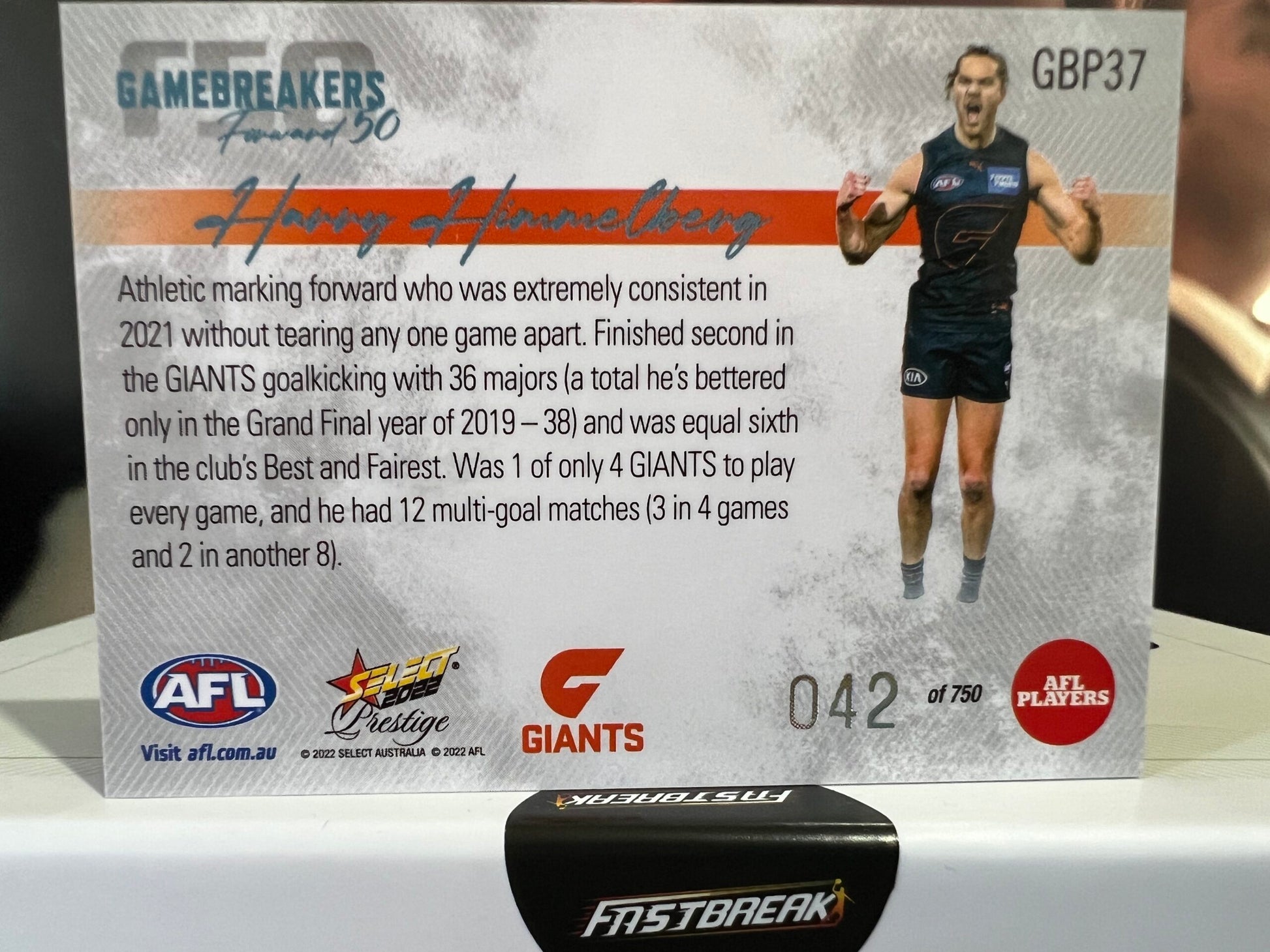 Harry Himmelberg - GWS - 2022 - Prestige - Gamebreakers - 42/750