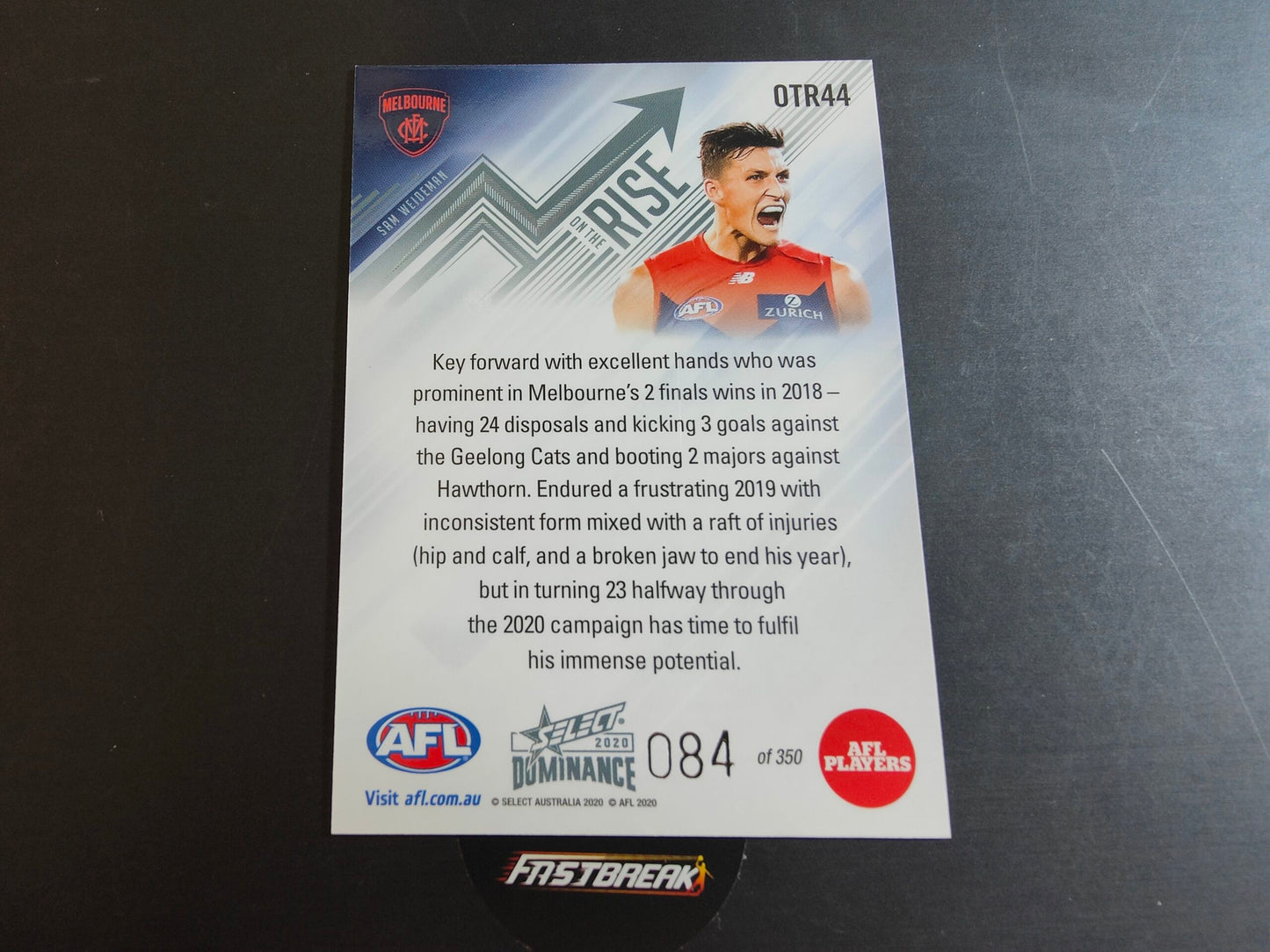 Sam Weideman - Melbourne - 2020 - Dominance - On the rise - 84/350
