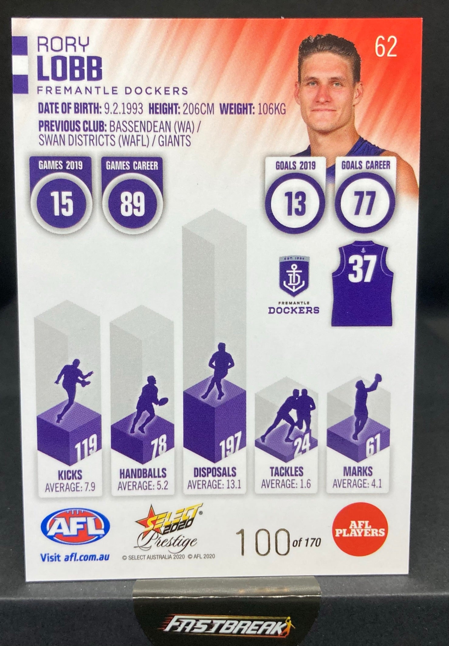 Rory Lobb - Fremantle - 2020 - FS Prestige - Red Paralell - 100/170