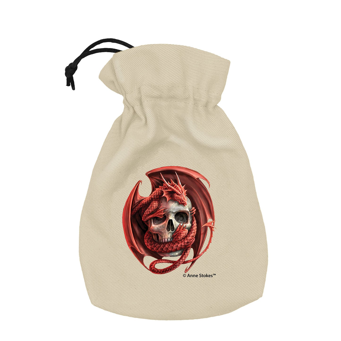 Dice Pouch Q Workshop Anne Stokes - Design: Skull Embrace