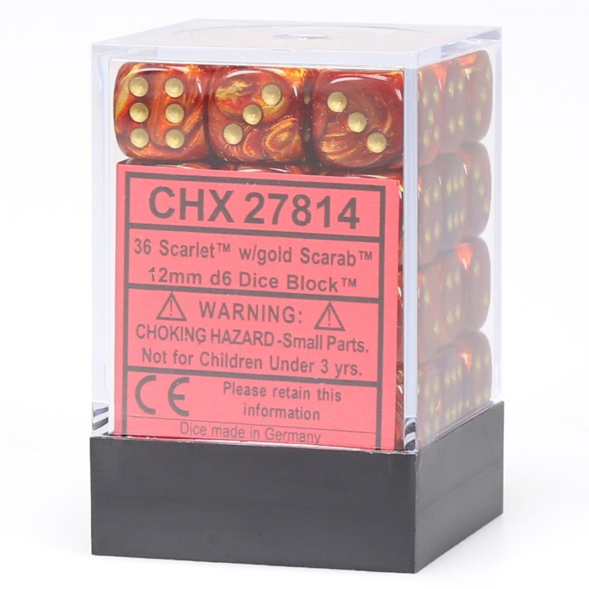 Dice Block (36) - colour: Scarlet gold