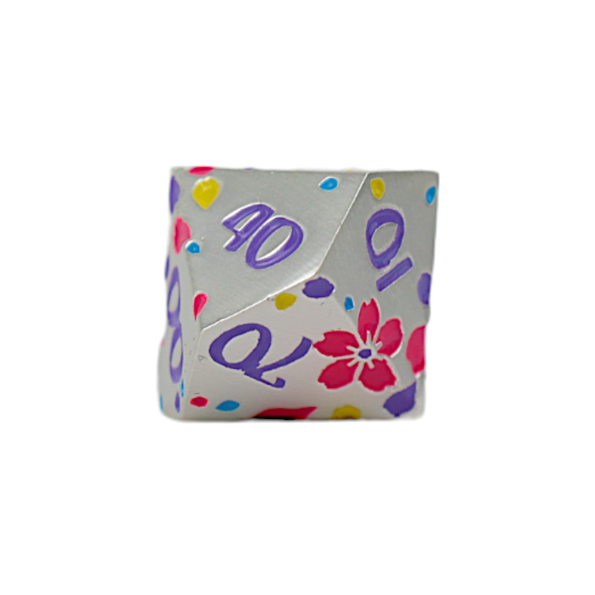 LPG Dice RPG Set Inscripted Sakura Pastel White