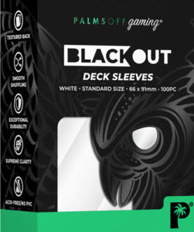 Blackout Deck Sleeves - Standard Size - Colour: white