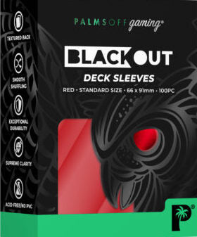 Blackout Deck Sleeves - Standard Size - Colour: red