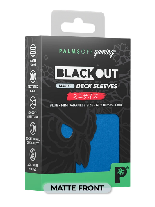 Blackout Deck Sleeves - Japanese Mini Size - Blue - Matte
