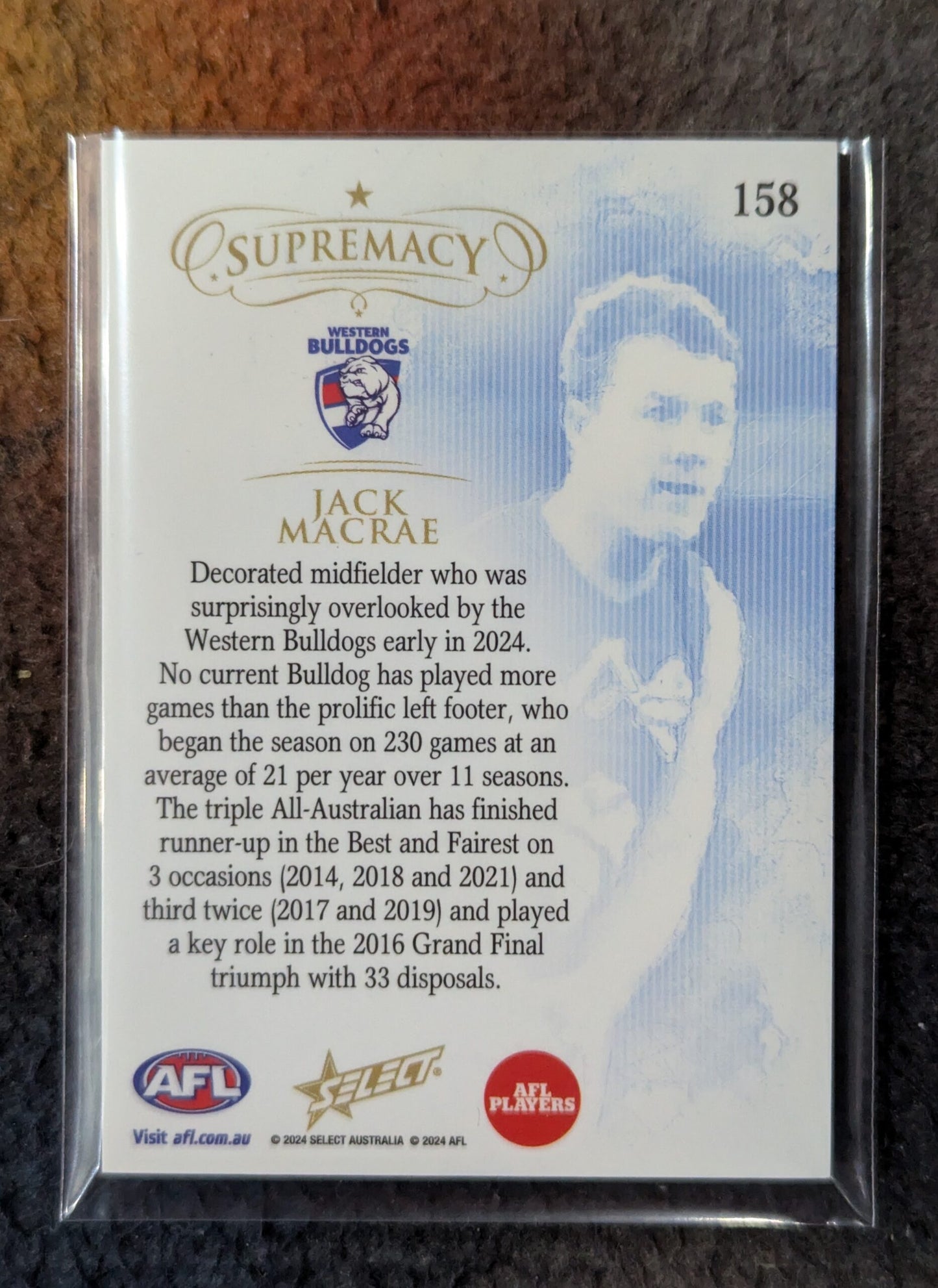 Jack Macrae - Western Bulldogs - 2024 - Supremacy - SUPREMACY BASE - 49/95