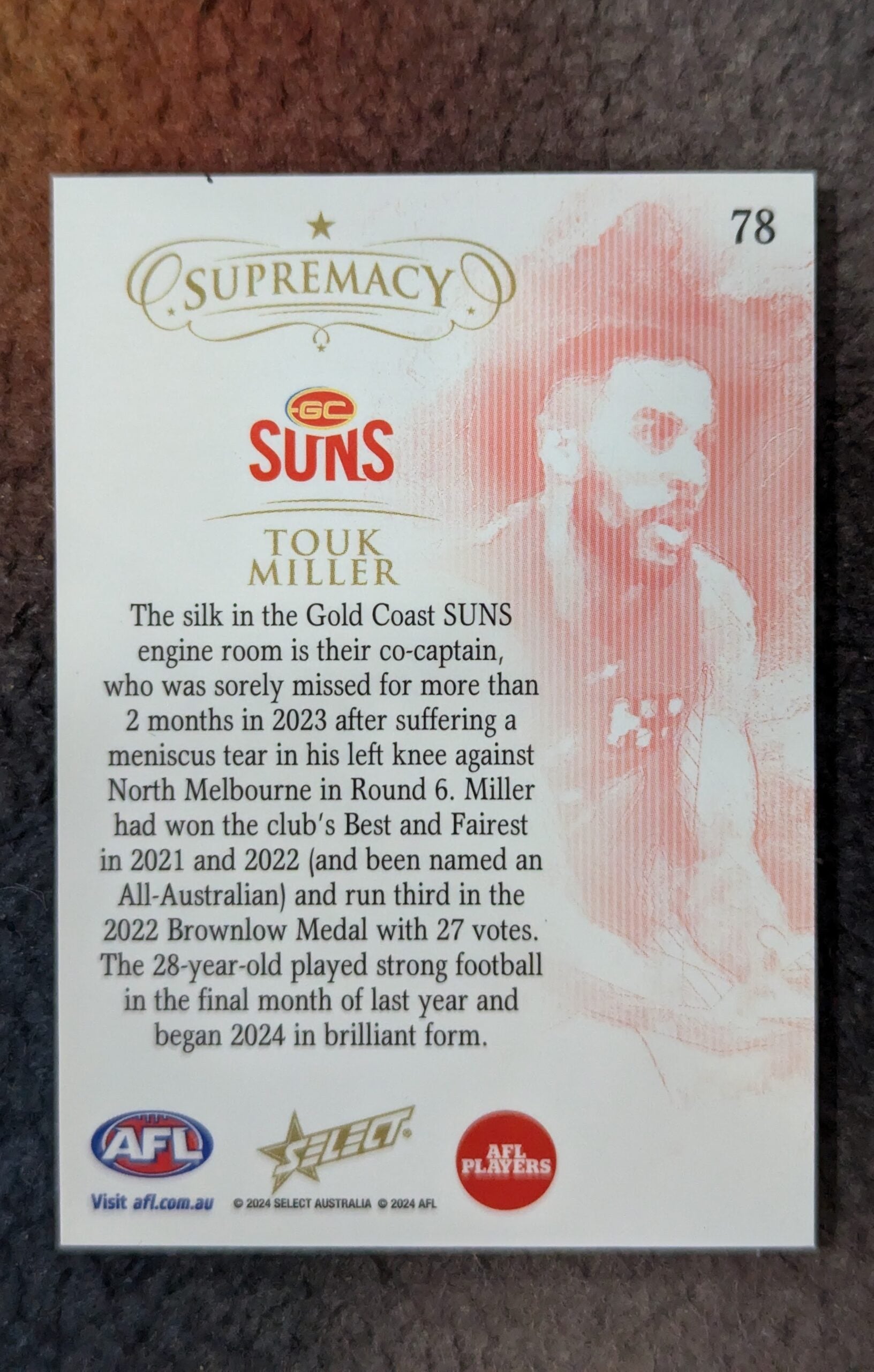 Touk Miller - Gold Coast - 2024 - Supremacy - SUPREMACY BASE - 89/95