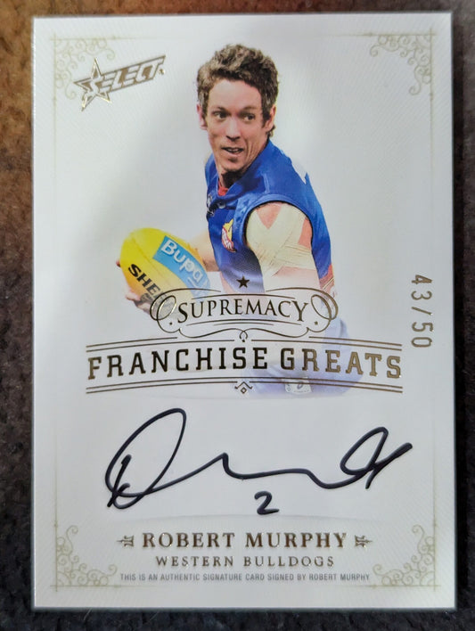 Robert Murphy Western Bulldogs 2024 Supremacy FRANCHISE GREATS SIGNATURE 43/50