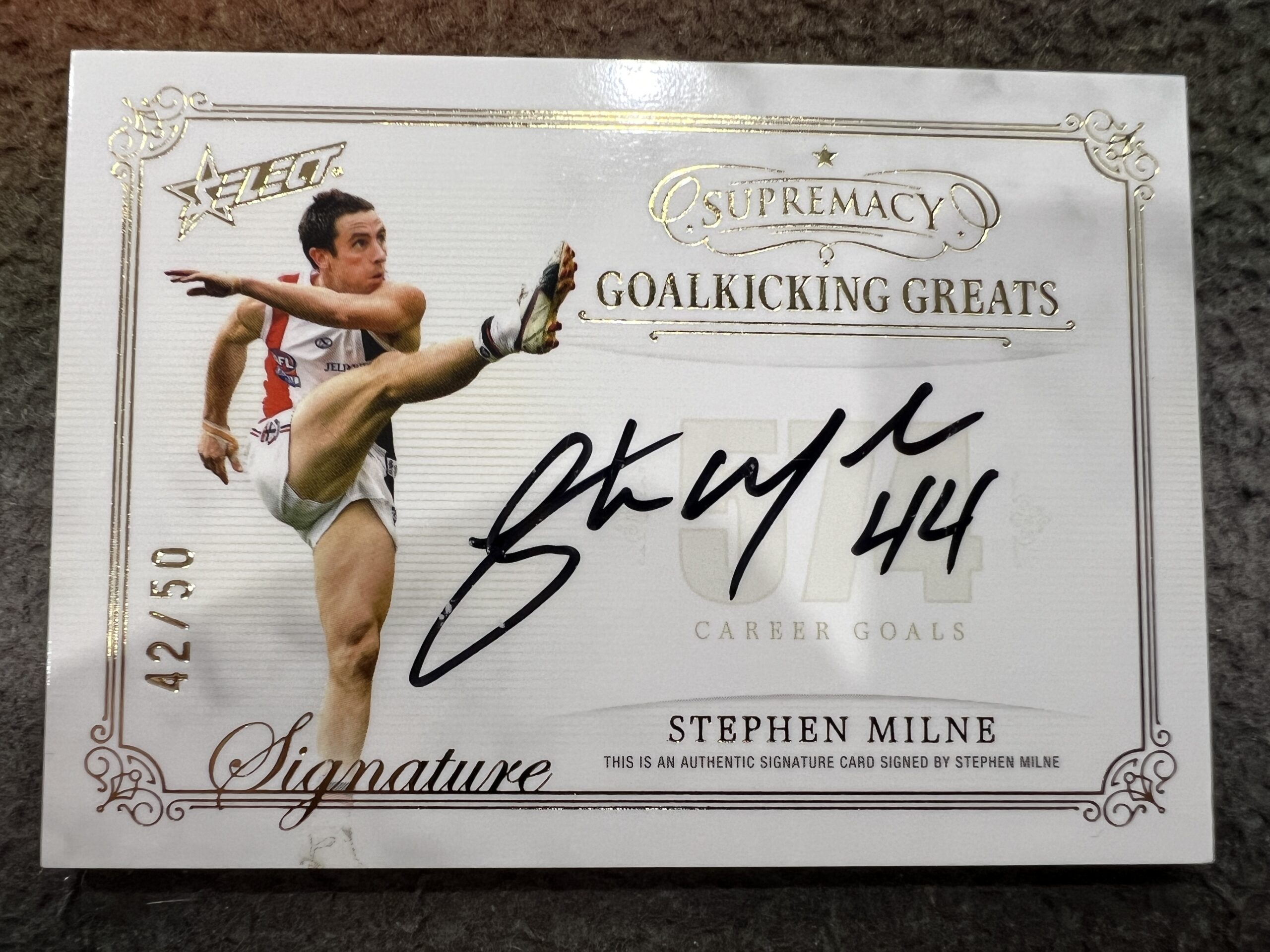 Stephen Milne - St Kilda - 2024 - Supremacy - GOALKICKING GREATS - 42/50